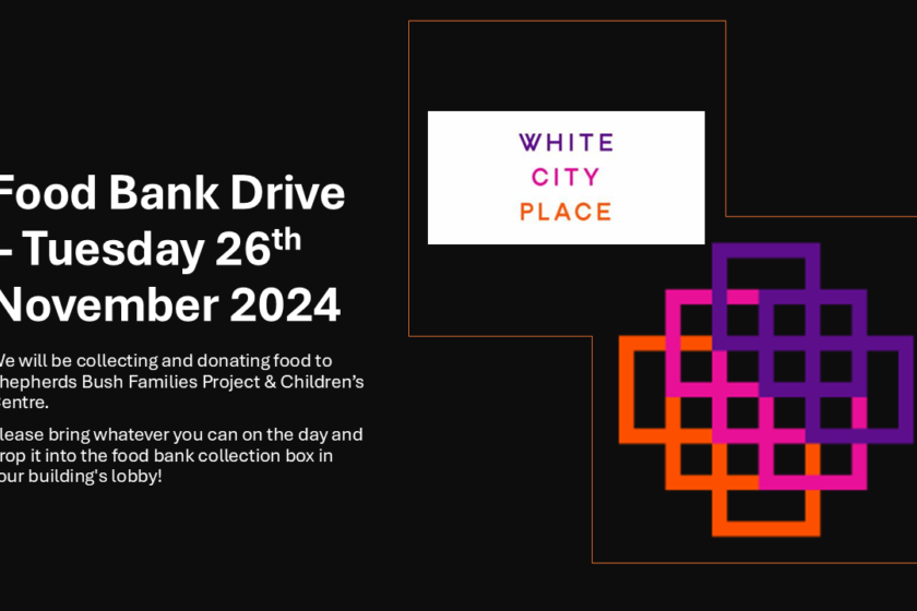 Donations welcome! White City Place hosts foodbank for local family and children’s centre