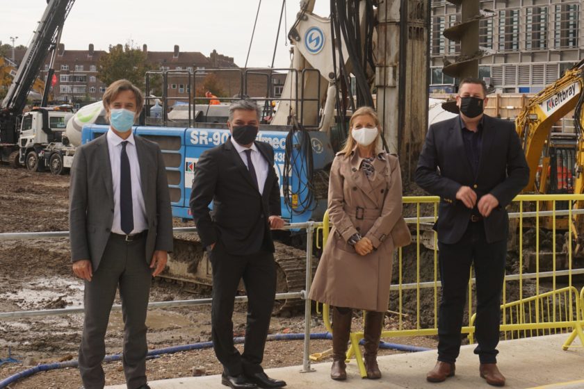 Leader of Hammersmith and Fulham Council Stephen Cowan visits new Gateway Central site