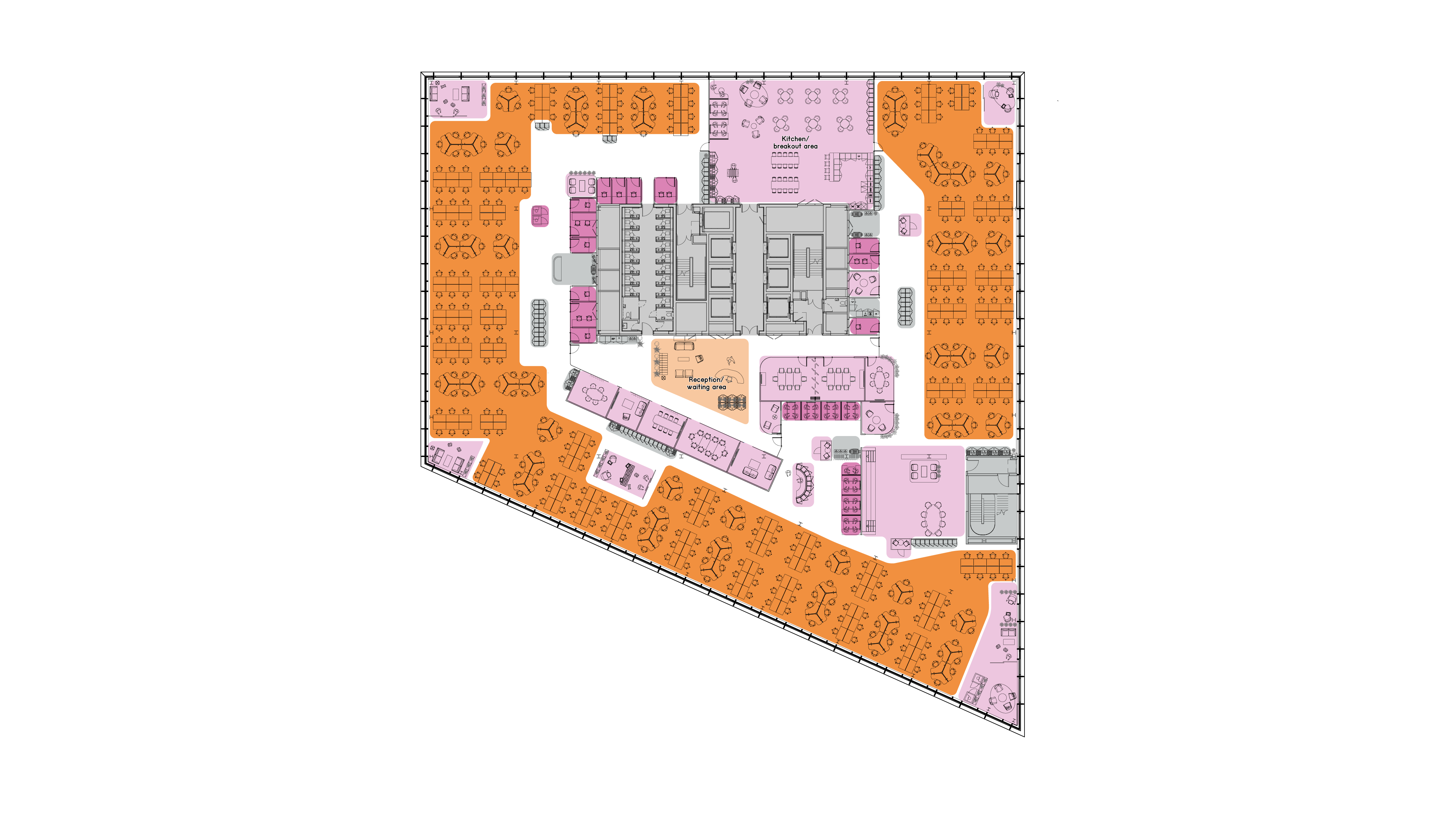 Open plan reception breakout